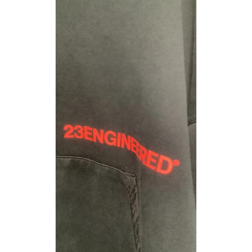 Jordan ENGINEERED Hoodie Hooded Sweatshirt Black Sz Large 23 Flight Long Sleeve